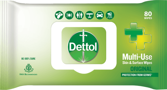 Dettol Multi-Use Skin & Surface Wipes Original